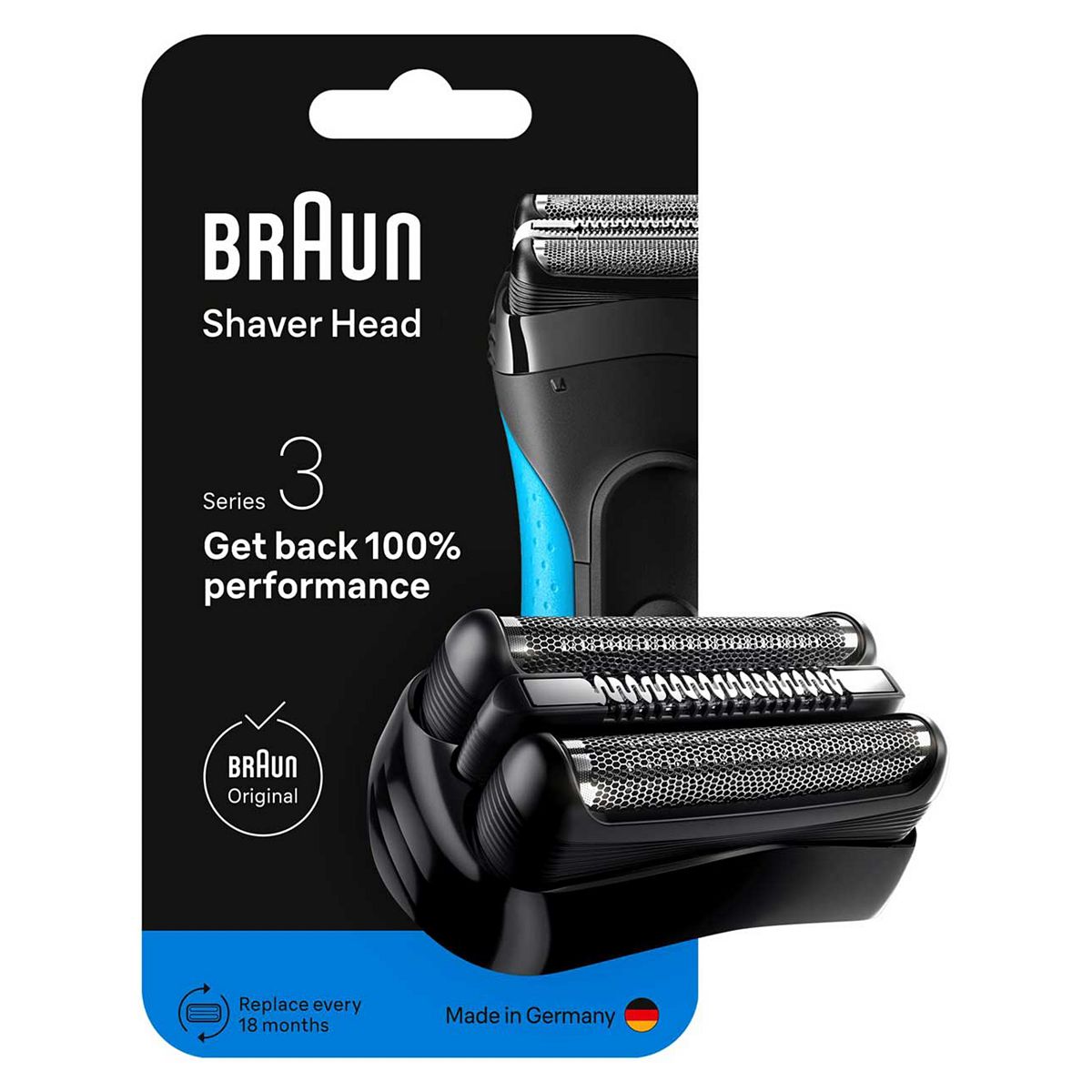 Braun Series 3 Electric Shaver Original Replacement Head, Get Back 100% Performance, Compatible With Shavers, 21B