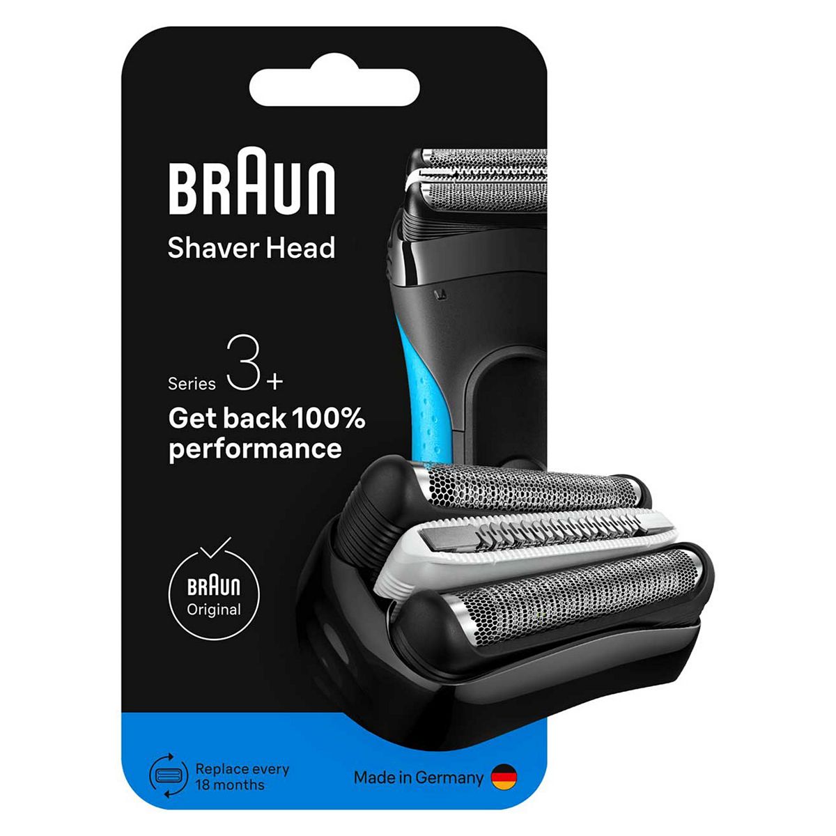 Braun Series 3+ Electric Shaver Original Replacement Head, Compatible With And 3 Proskin Shavers, 32B