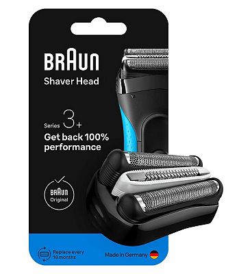 Braun Series 3+ Electric Shaver ORIGINAL Replacement Head, Compatible With Series 3+ and Series 3 Pr