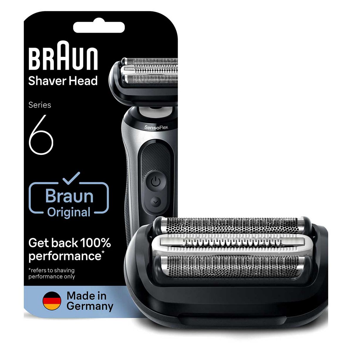 Braun Series 6 Electric Shaver Original Replacement Head, Compatible With 60, 61, 62 Generations Shavers, 64B