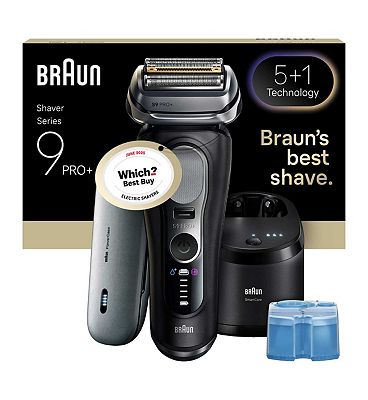 Braun Series 9 PRO+ Electric Shaver, Pro SensoAdapt, SmartCare Center, 9670CC, Black