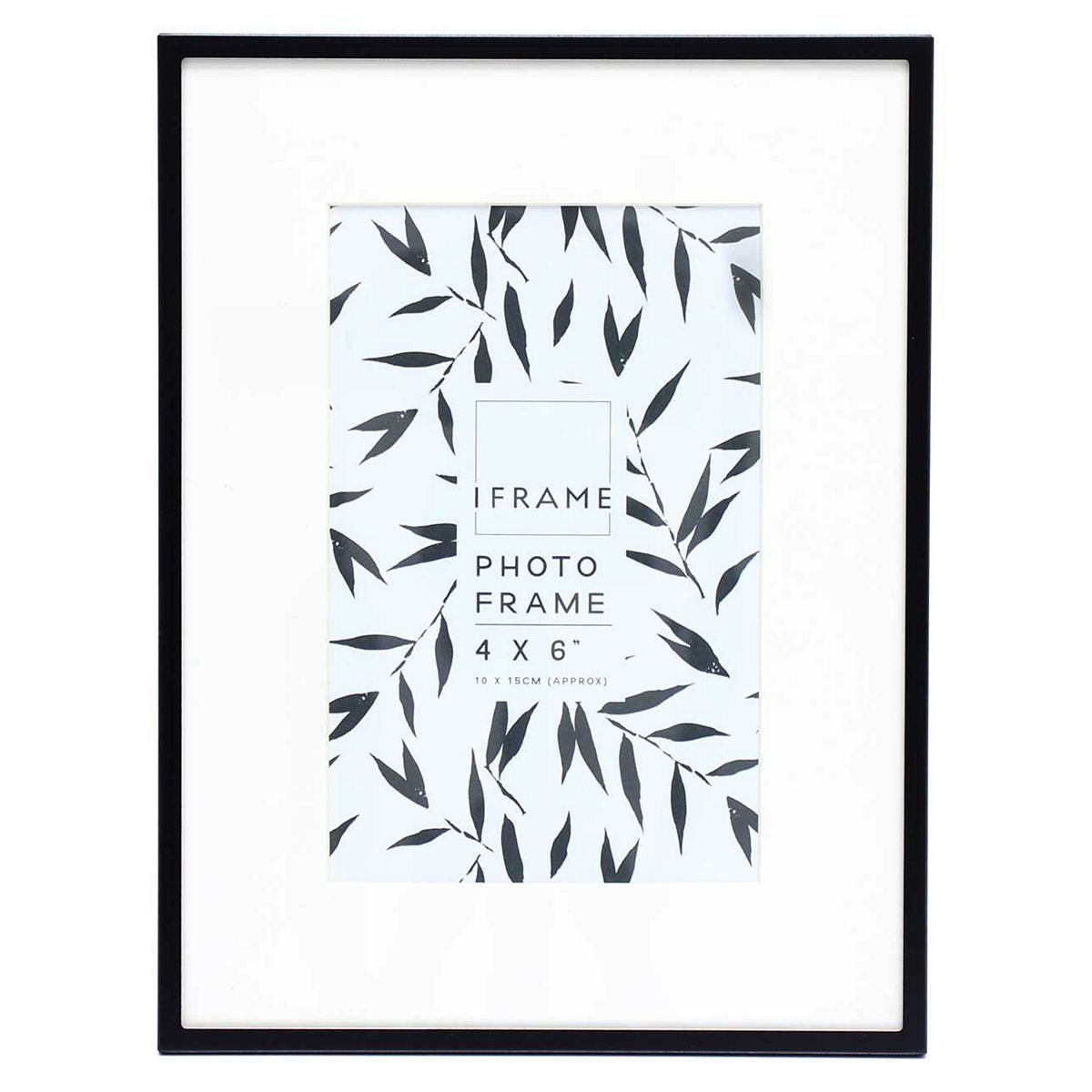 Widdop & Co Iframe Black Metal Photo Frame 4X6 Inches