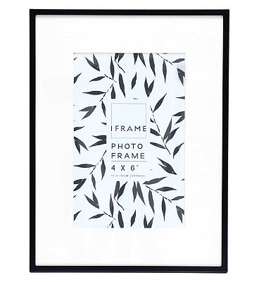 iFrame Black Metal Photo Frame 4x6 Inches