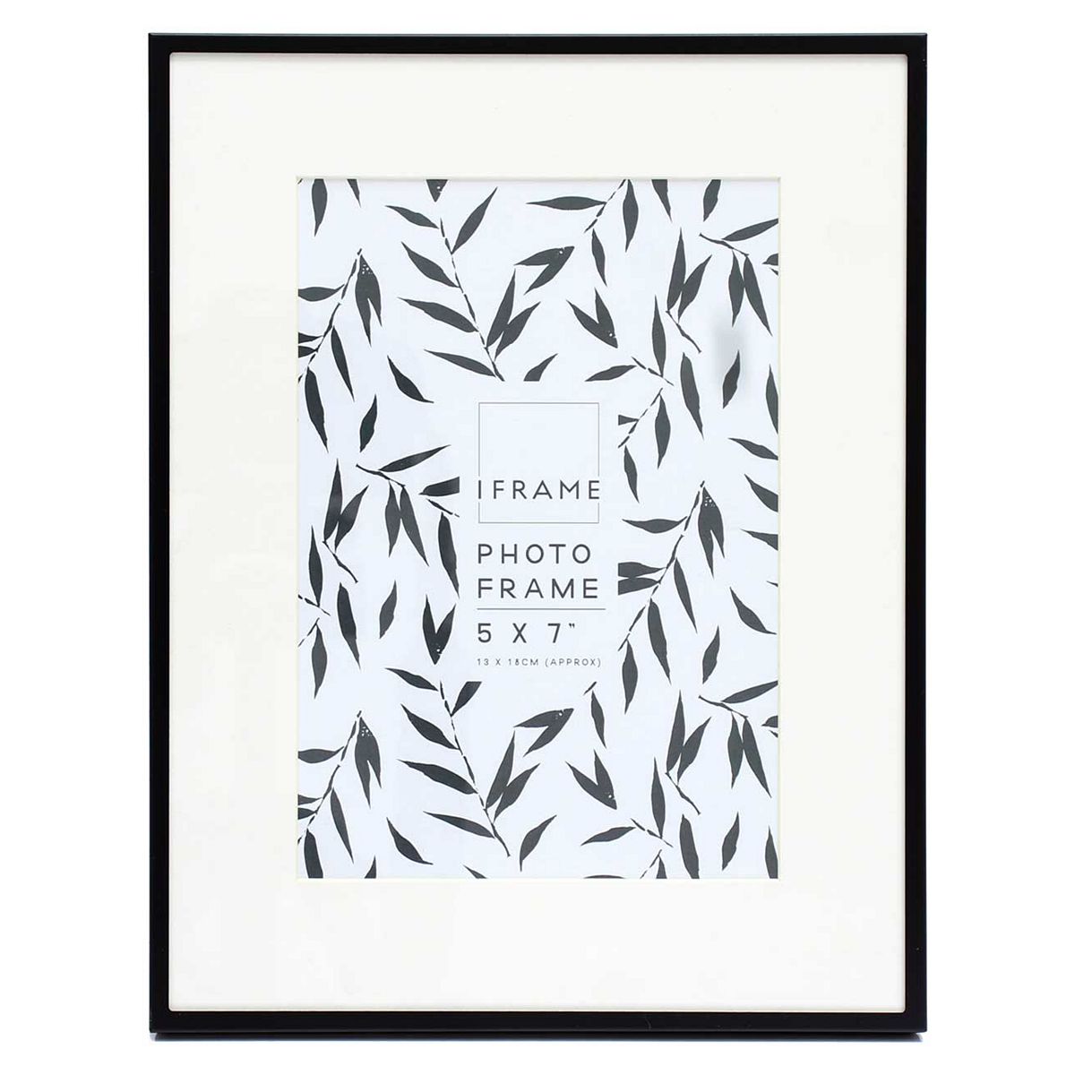 Widdop & Co Iframe Black Metal Photo Frame 5X7 Inches