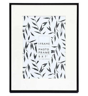 iFrame Black Metal Photo Frame 5x7 Inches