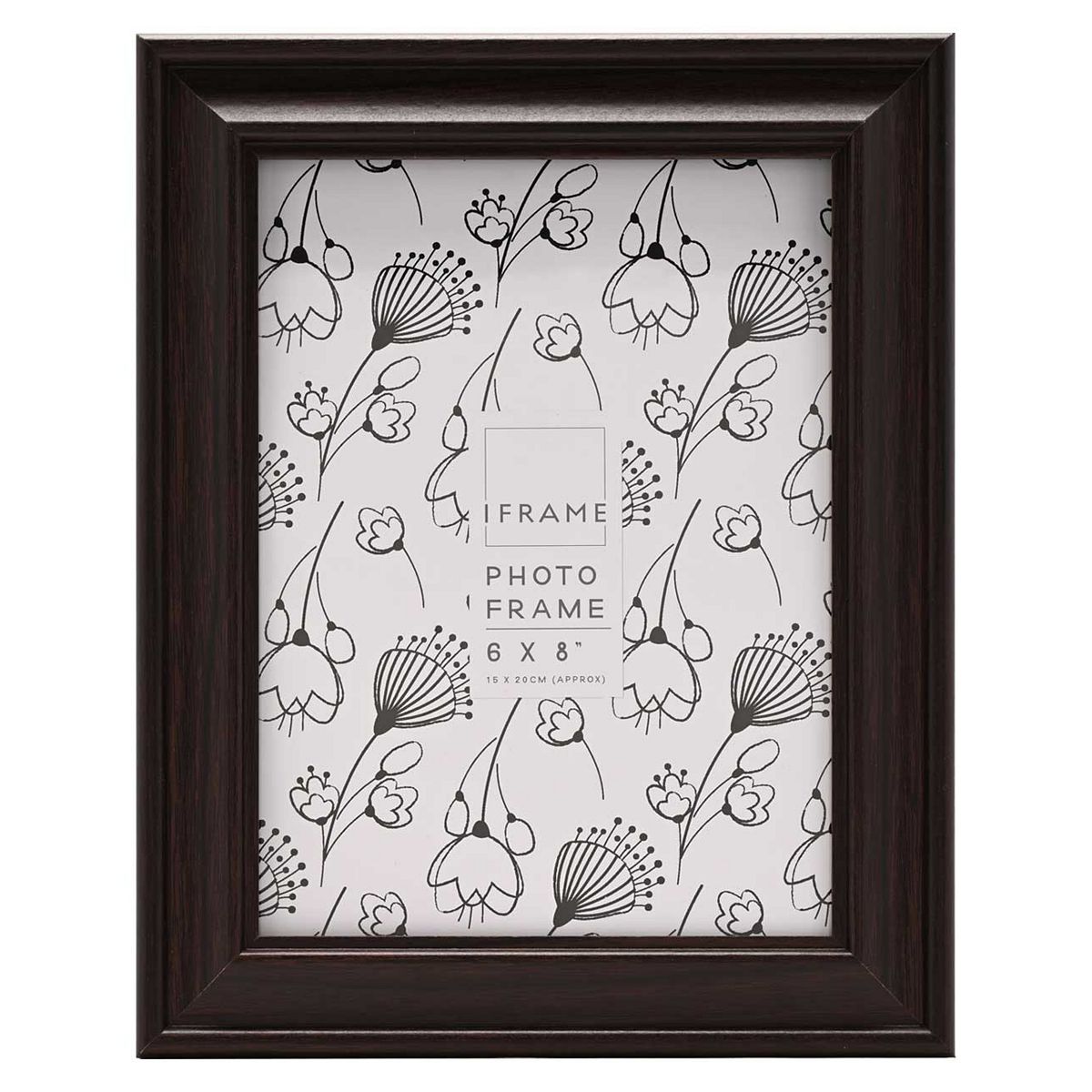 Widdop & Co Iframe Dark Wood Finish Photo Frame 6X8 Inches