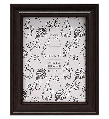 iFrame Dark Wood Finish Photo Frame 6x8 Inches