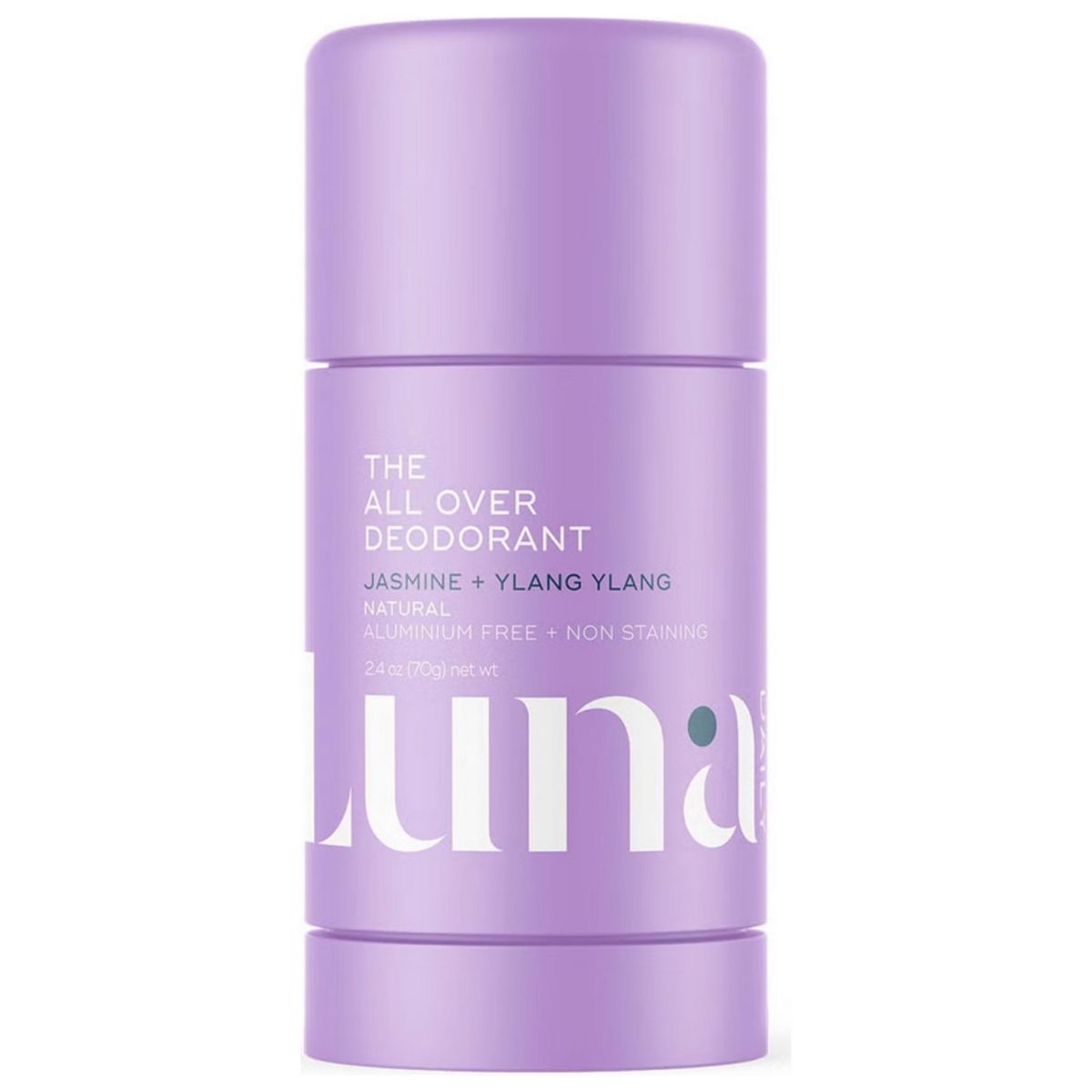 Luna Daily The All Over Deodorant Natural Non Staining Aluminium Free Body Stick Jasmine And Ylang 70g