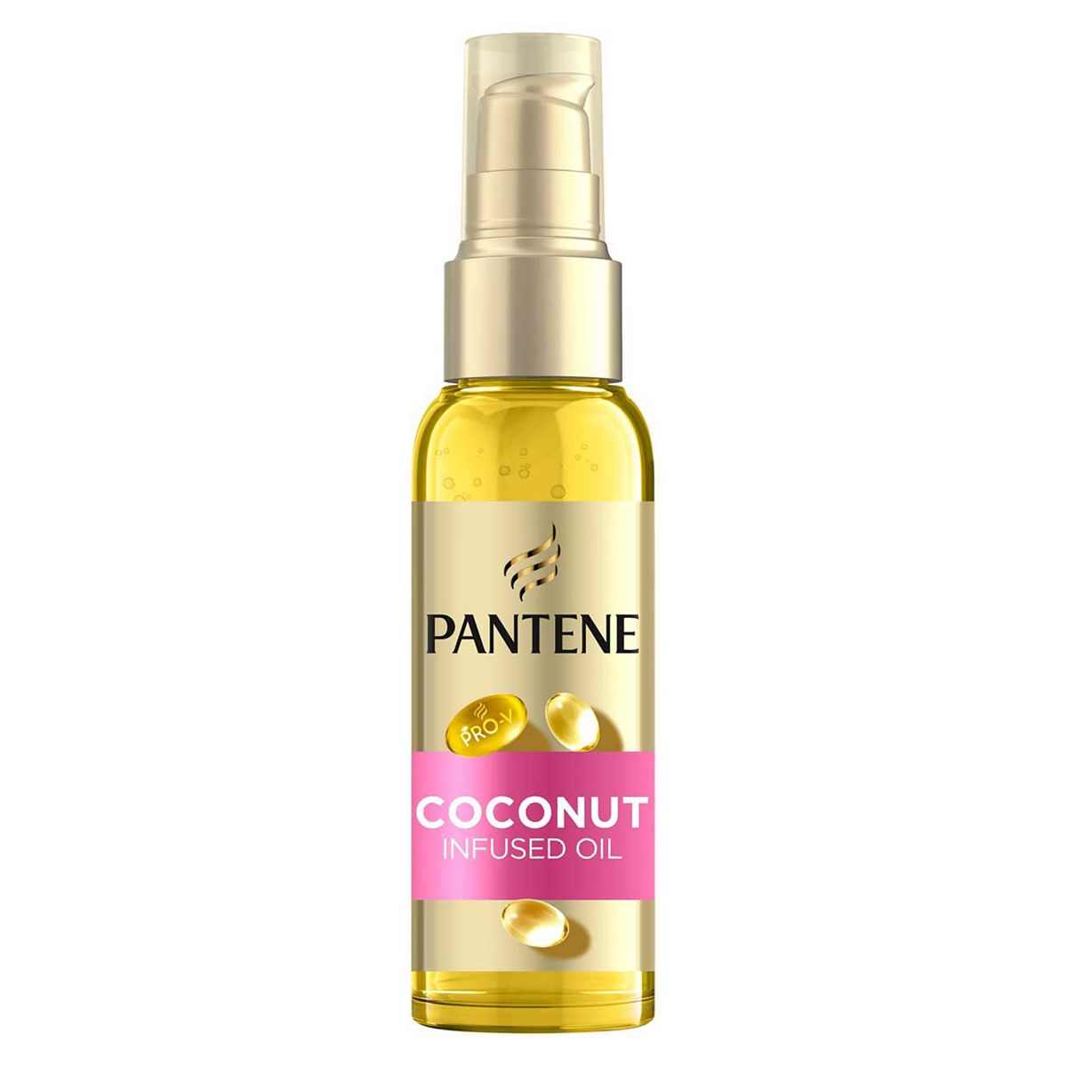 Pantene Pro-V Defined Curls Coconut Infused Hair Oil 100Ml For Frizzy, Unruly Br/>