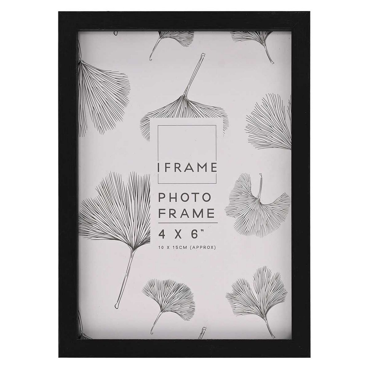 Widdop & Co Iframe Black Thin Edged Wooden Photo Frame 4X6 Inches