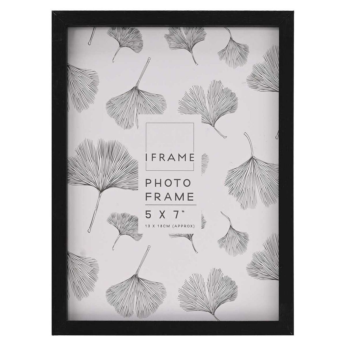 Widdop & Co Iframe Black Thin Edged Wooden Photo Frame 5X7 Inches