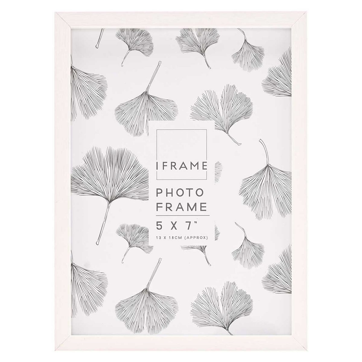 Widdop & Co Iframe White Thin Edged Wooden Photo Frame 5X7 Inches
