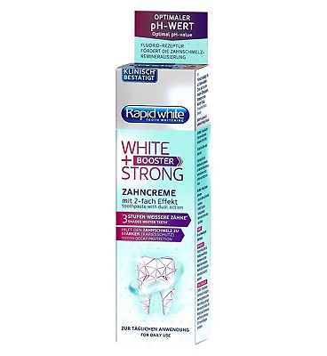 Click to view product details and reviews for Rapid White Booster White Strong Dual Action Toothpaste 75ml.