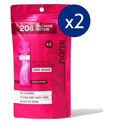 Kudu Collagen Sour Cherry 63g 3s x2 Bundle