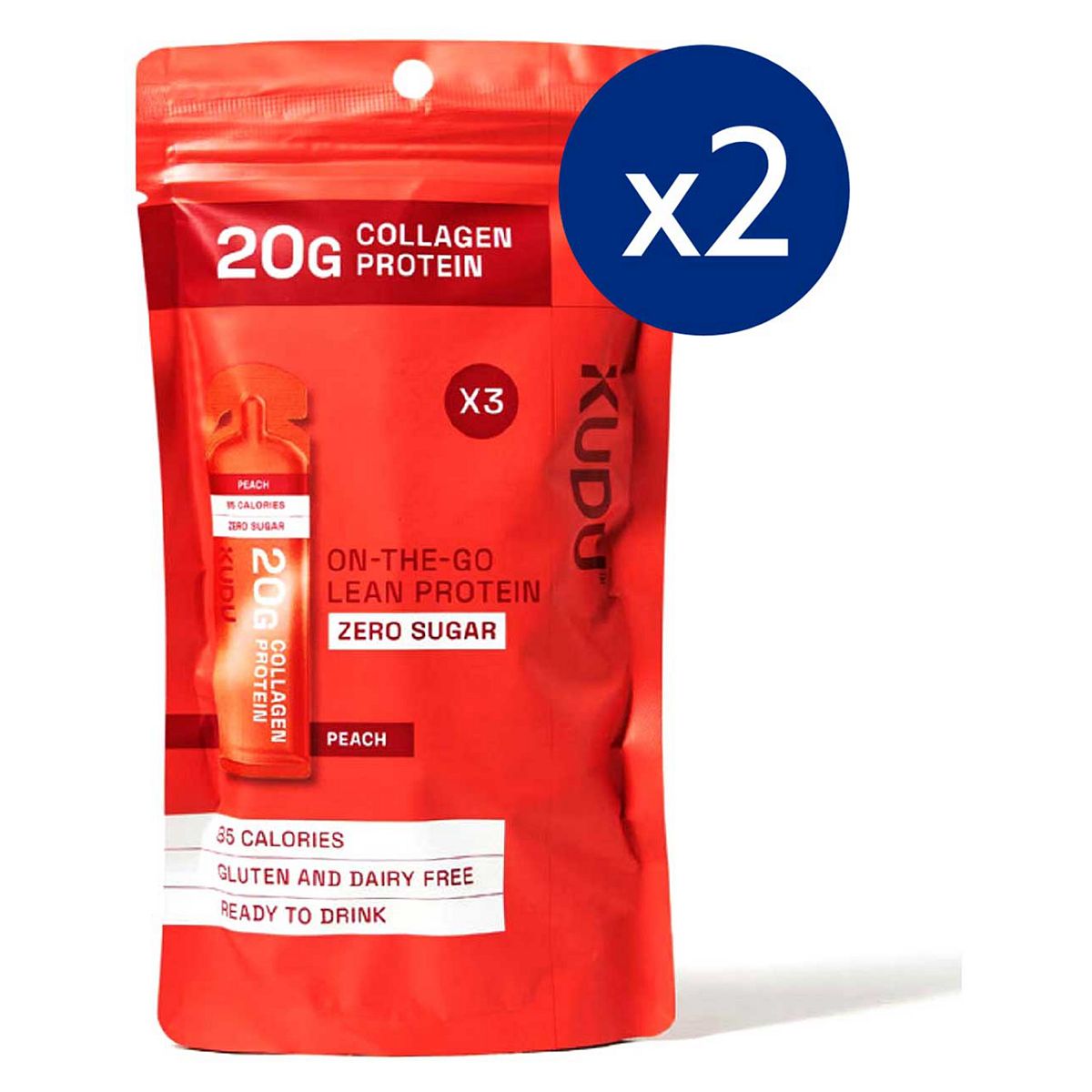 Kudu Collagen Peach 63G 3S X2 Bundle