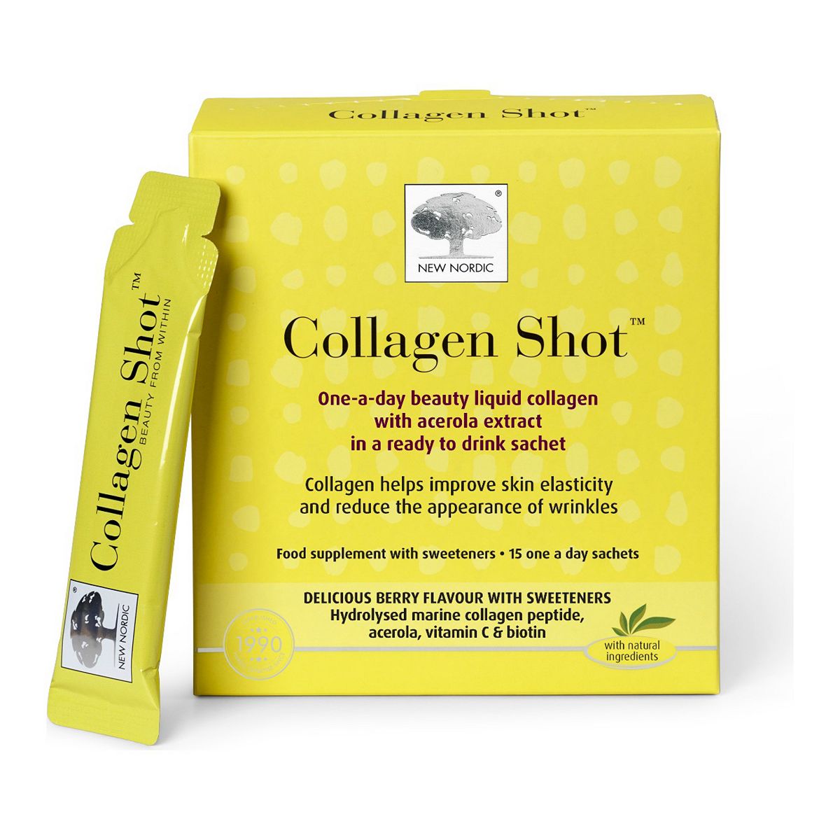 New Nordic Collagen Shot 15, 25Ml Liquid Sachets