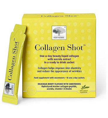 New Nordic Collagen Shot 15, Liquid Sachets, 25ml