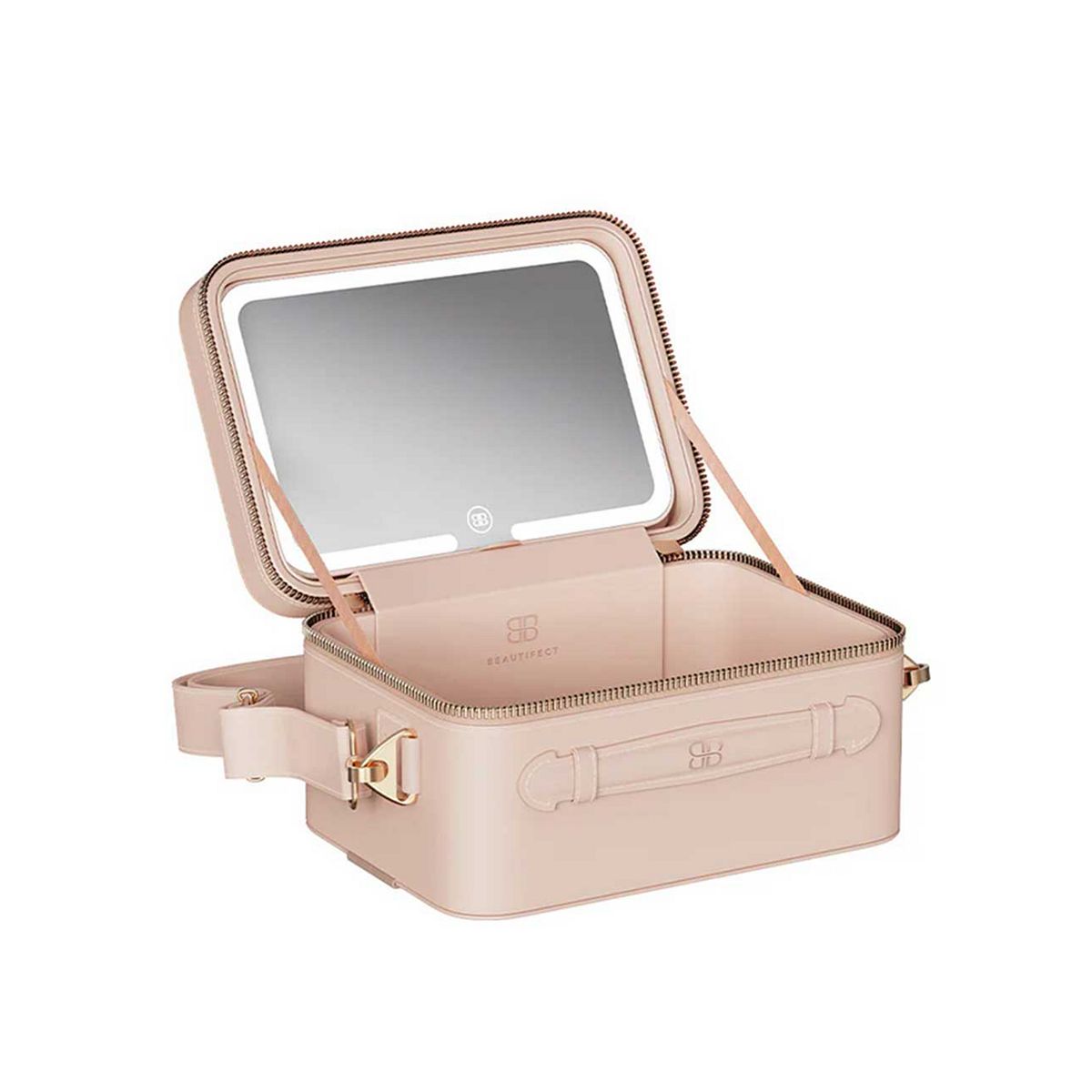 Beautifect Go Mini Hand Stitched Makeup Case Nude