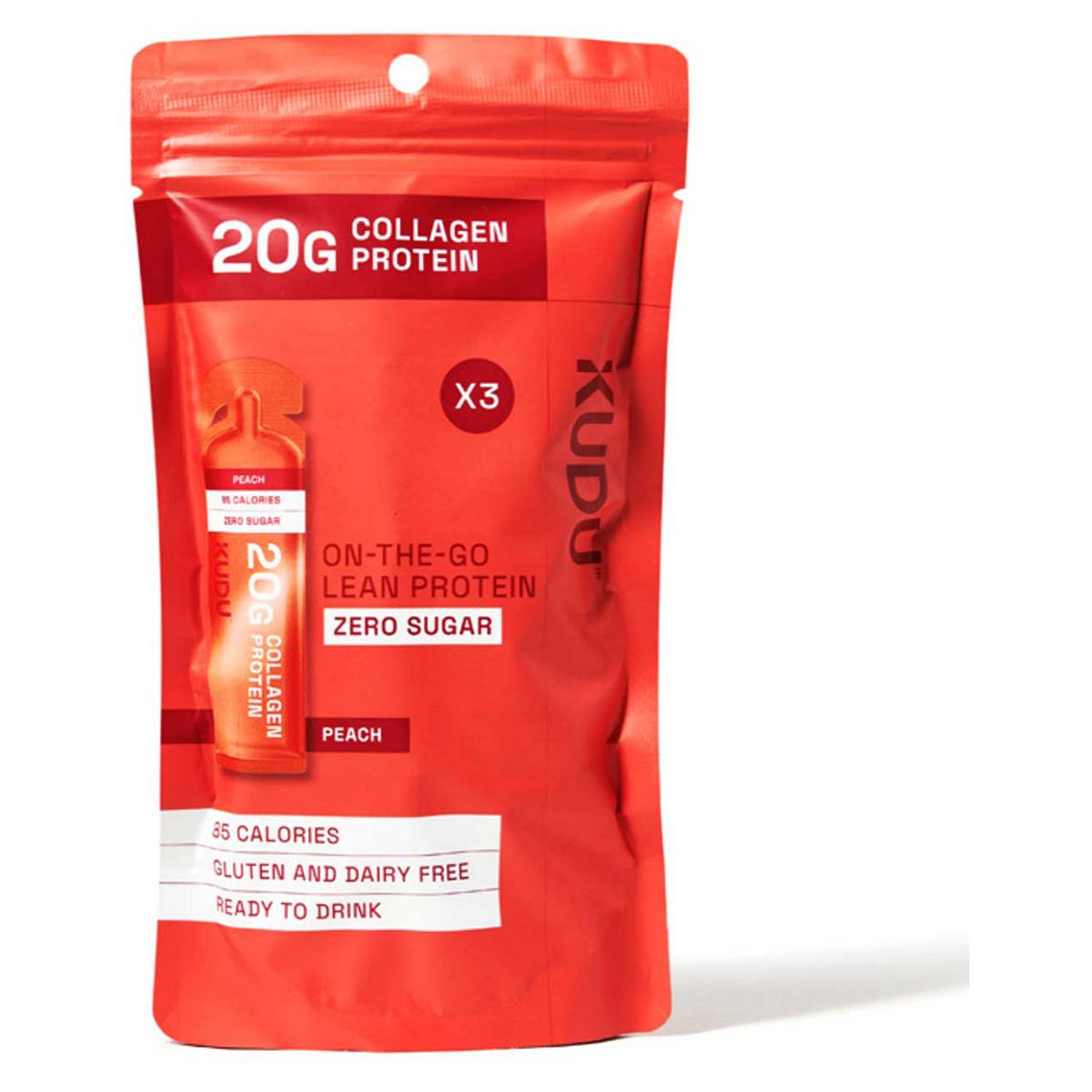 Kudu Collagen Protein Sachet Peach Flavour 63G 3S