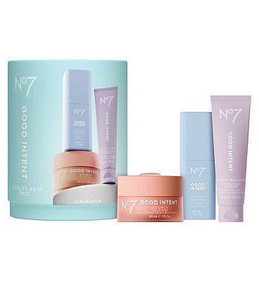 Click to view product details and reviews for No7 Good Intent Thirsty Skin Trio Gift Set.