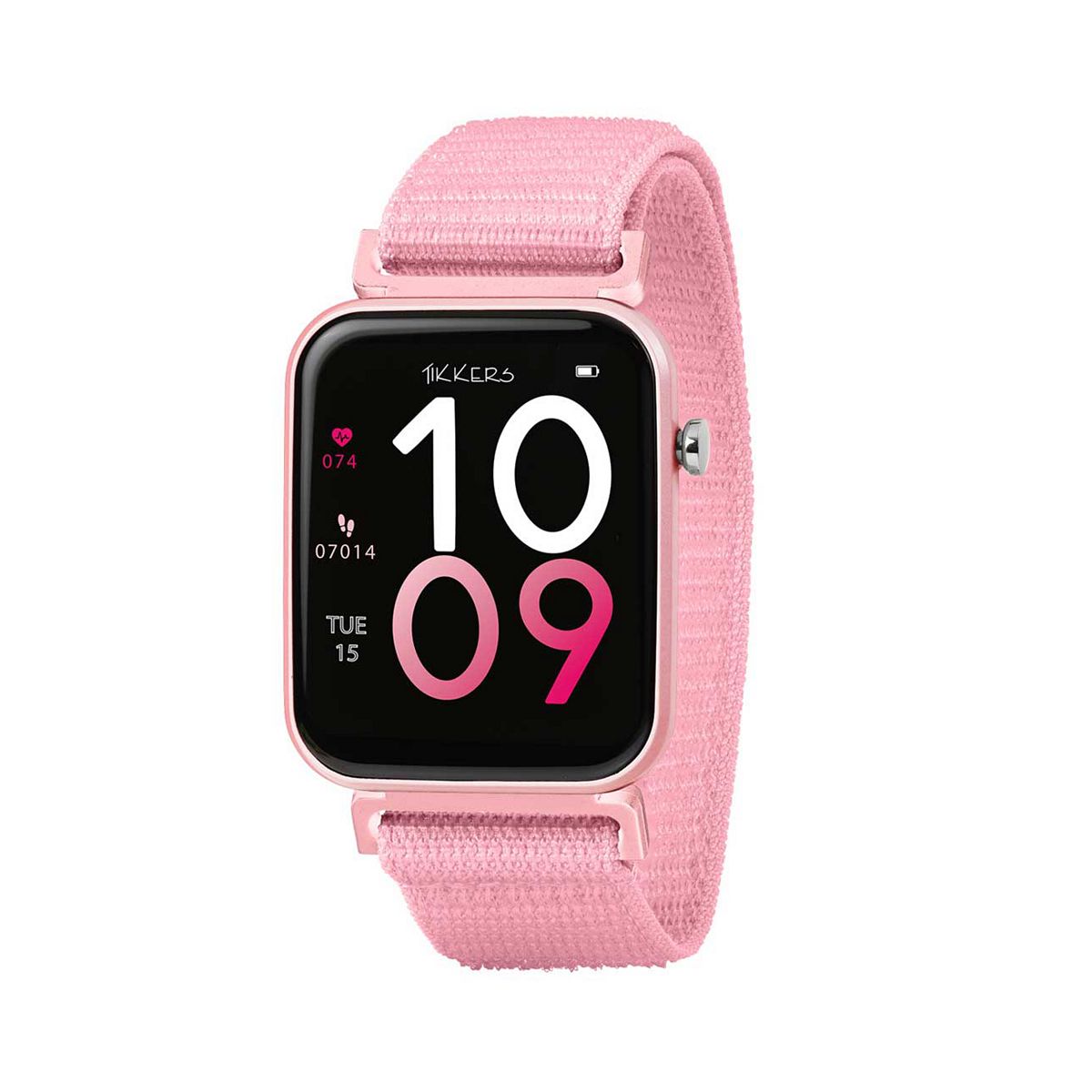 Tikkers Kids Series 13 Pink Velcro Strap Smart Watch Multicolor
