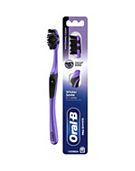 ORAL-B PRO-3DWHITE CHARCOAL Manual Toothbrush - Deep Clean & Whitening - Medium Bristles, 1