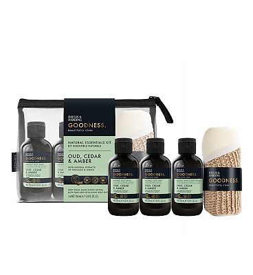 Baylis & Harding Goodness Oud Cedar & Amber Essentials Gift Set