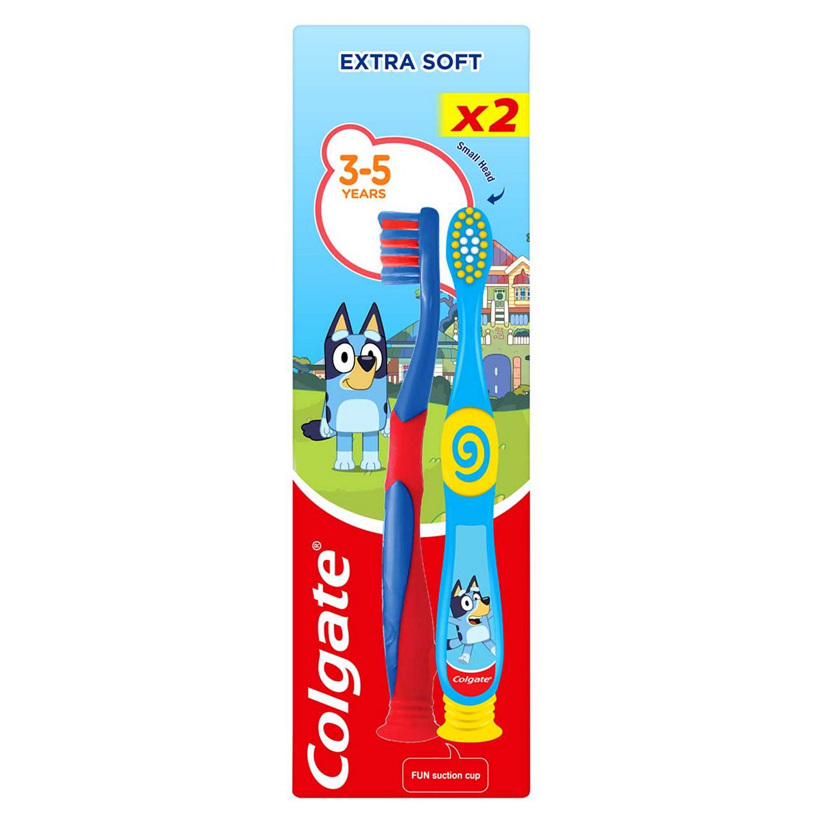 Colgate Kids 2-5 Years Bluey Extra Soft Manual Toothbrush X2