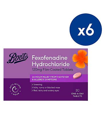 Click to view product details and reviews for Boots Fexofenadine Hydrochloride 120mg Tablets 6 X 30 Bundle.