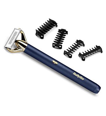 BaByliss Super-X Metal Series X-Blade Beard & Stubble Trimmer (Navy/Gold)