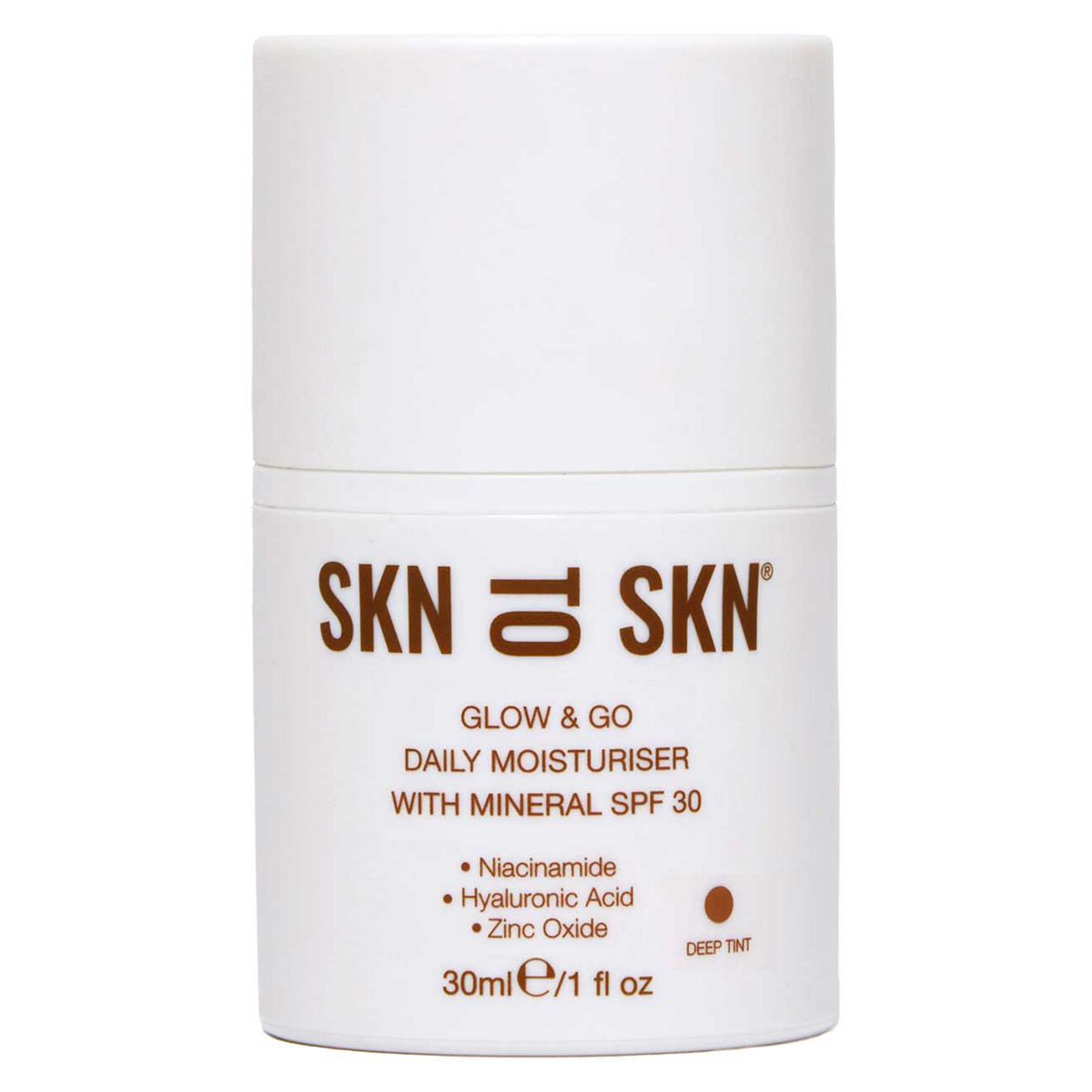 Skn to Skn Glow & Go Daily Moisturiser With Mineral Spf30 Deep Tint 30ml
