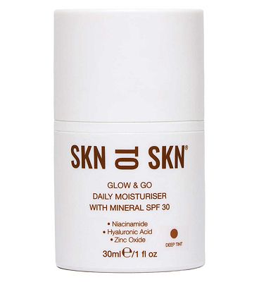 SKN TO SKN Glow & Go Daily Moisturiser With Mineral SPF30 Deep Tint 30ml