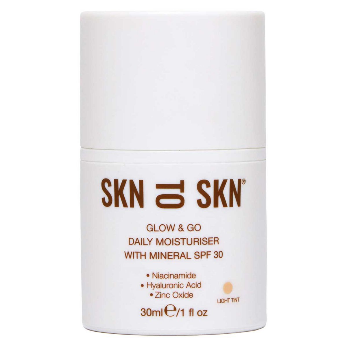 Skn To Skn Glow & Go Daily Moisturiser With Mineral Spf30 Light Tint 30Ml