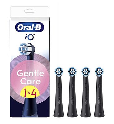 Oral-B iO Gentle Care Black Toothbrush Heads 4 Pack