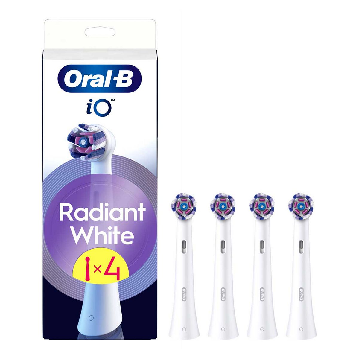 Oral B Oral-B Io Radiant White Toothbrush Heads 4 Pack