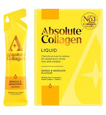 Absolute Collagen Marine Collagen Liquid Supplement Mango & Mandarin Flavour 10 x 10ml Sachets