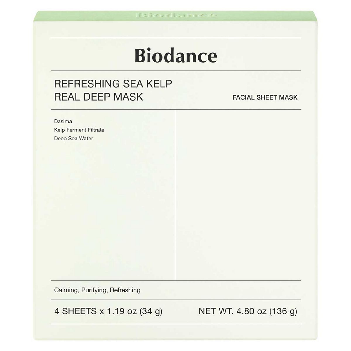 Biodance Refreshing Sea Kelp Real Deep Mask (4 pcs)