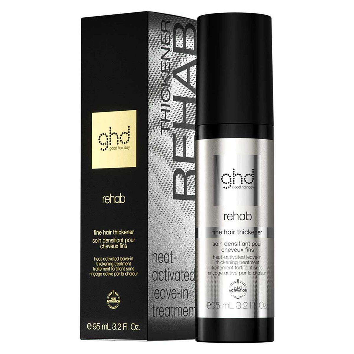 GHD Rehab Fine Hair Thickener Heat-Activated Leave-In Thickening Treatment Spray 95ml