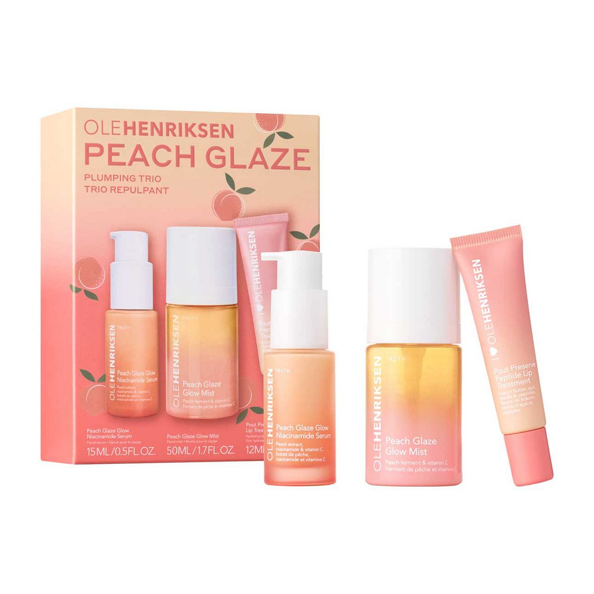 Ole Henriksen Peach Glaze Plumping Trio With Niacinamide And Vitamin C