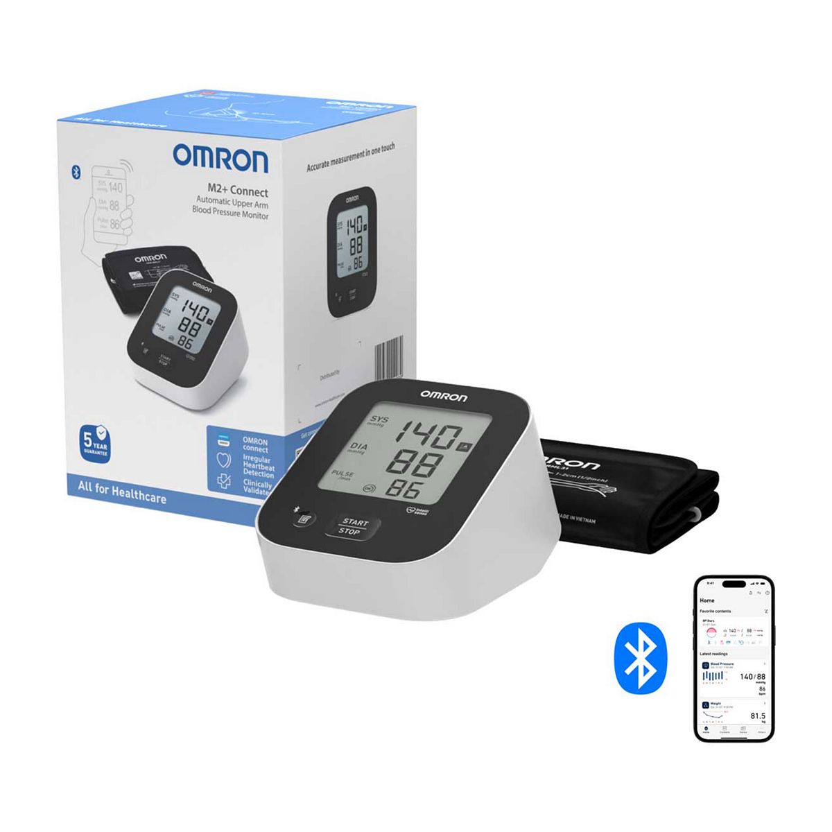 Omron M2+ Connect Upper Arm Blood Pressure Monitor