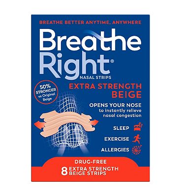 Click to view product details and reviews for Breathe Right Nasal Strips Extra Strength Beige 8 Pack.