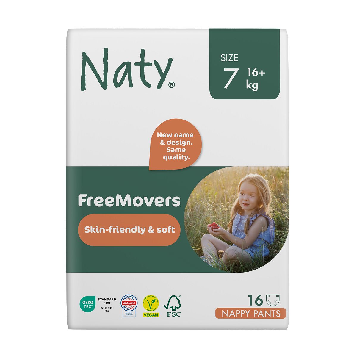 Naty Pull On Pants, Size 7, 16 17+Kg