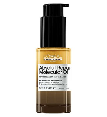 L'Oral Professionnel Absolut Repair Molecular Bi-Phase Oil For Damaged Hair 30ml, Hair Oil, High Shi
