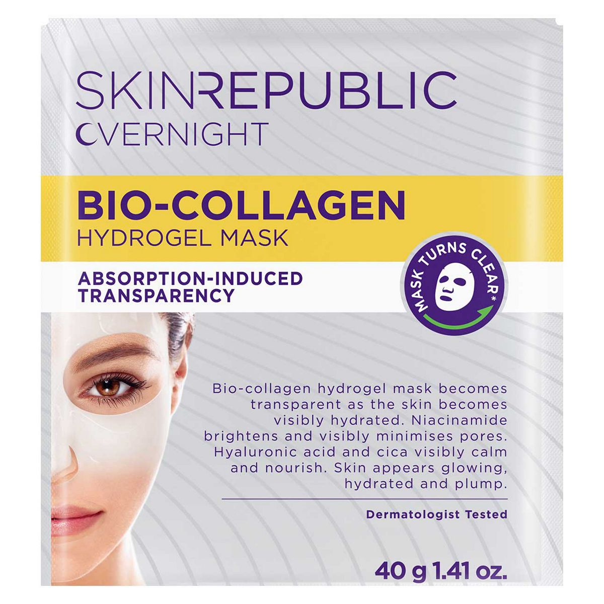 Skin Republic Overnight Bio Collagen Hydrogel Single Sheet Face Mask 30g