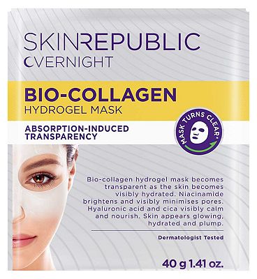 Click to view product details and reviews for Skin Republic Overnight Bio Collagen Hydrogel Single Sheet Face Mask 30g.