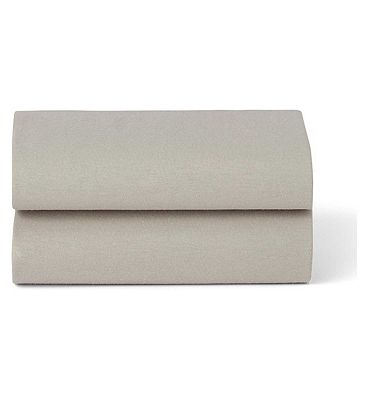 Snuz Twin Pack Crib Sheets - Grey