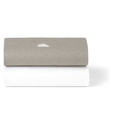 Snuz Twin Pack Crib Sheets - Grey Cloud