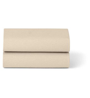 Snuz Twin Pack Crib Sheets - Sand