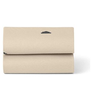 Snuz Twin Pack Crib Sheets - Sand Cloud
