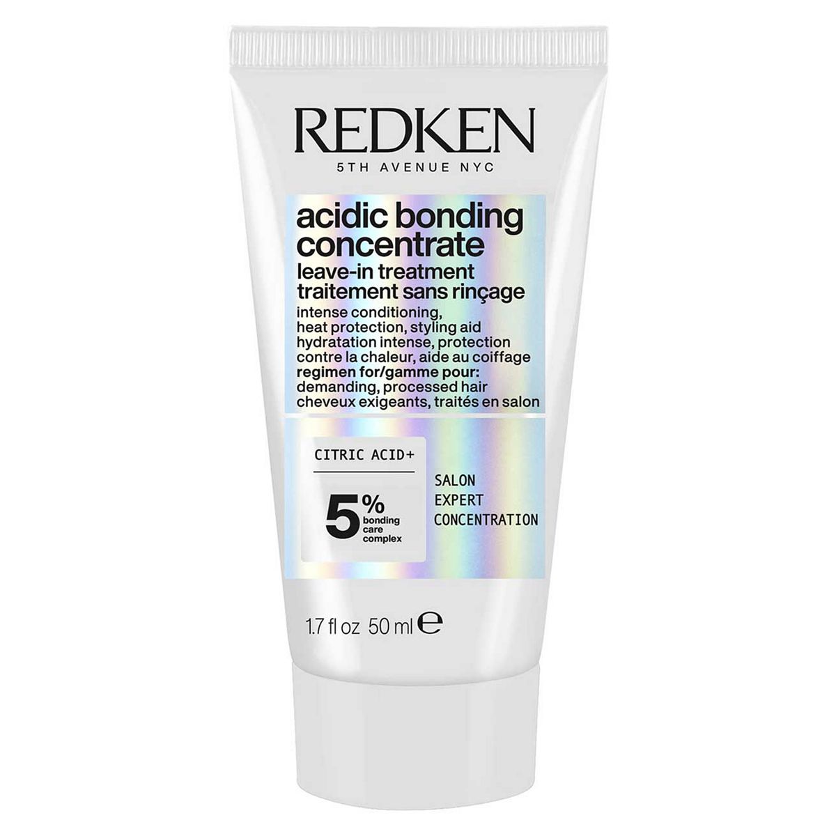 Redken Acidic Bonding Concentrate Leave-In Conditioner, Bond Repair For Damaged Hair With Heat Protection 50ml